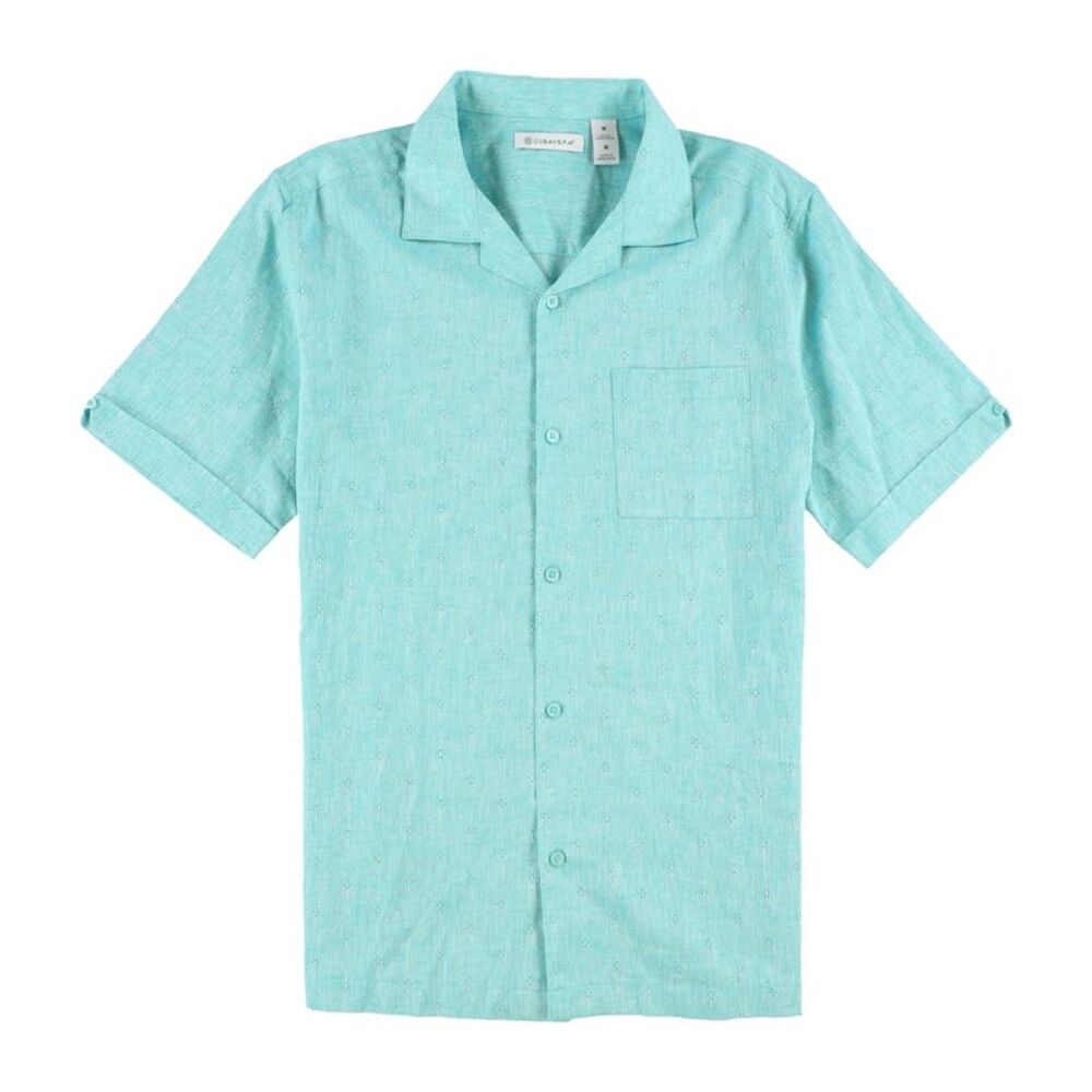CubAvera Mens Woven Button Up Shirt, NWT